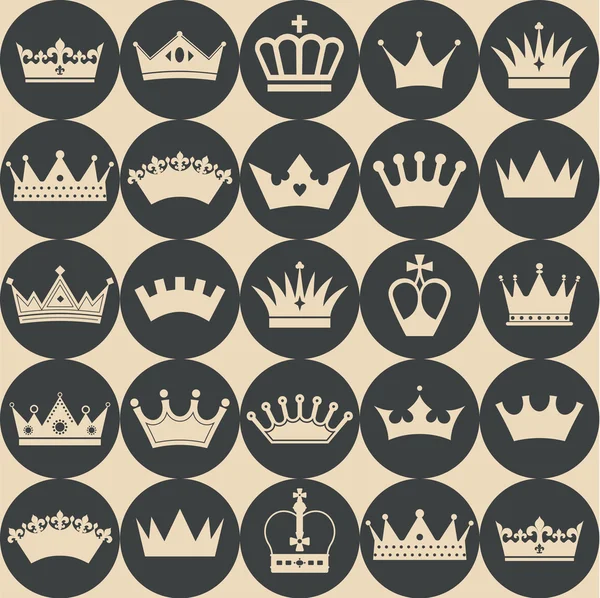 Seamless crowns pattern — Stock Vector