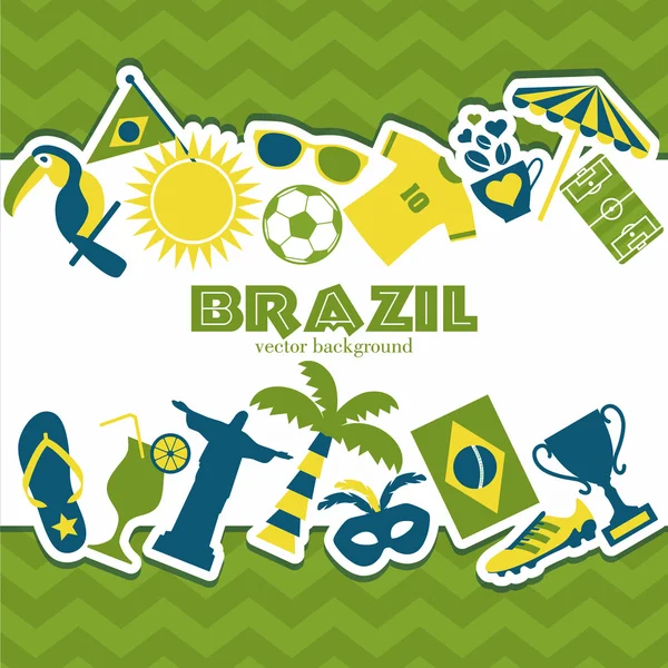 Brazil background. — Stock Vector