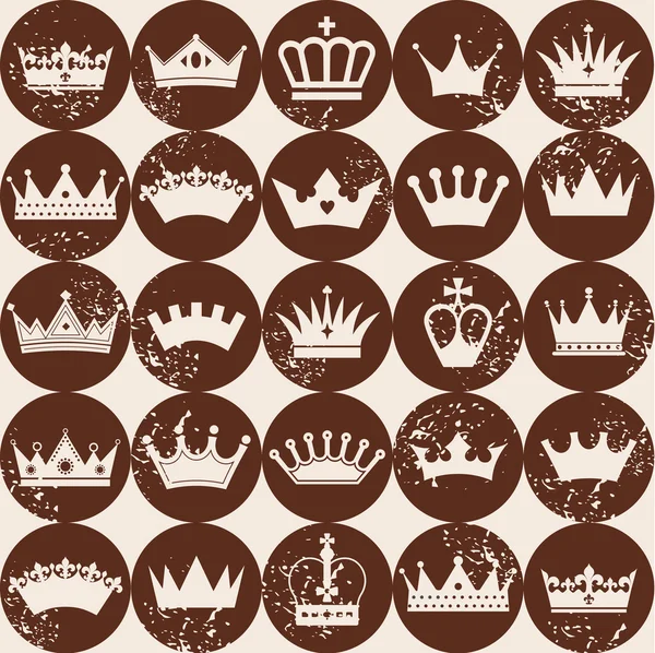 Seamlees crowns pattern — Stock Vector