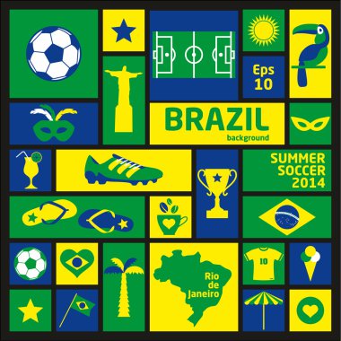 Vector Illustration of Brazil clipart
