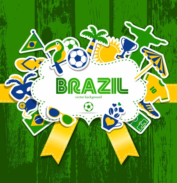 Brazilië banner — Stockvector