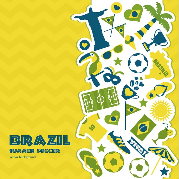 Brazilië icons set — Stockvector