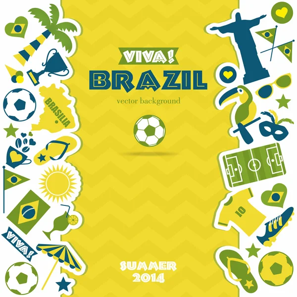 Brezilya Icons set — Stok Vektör