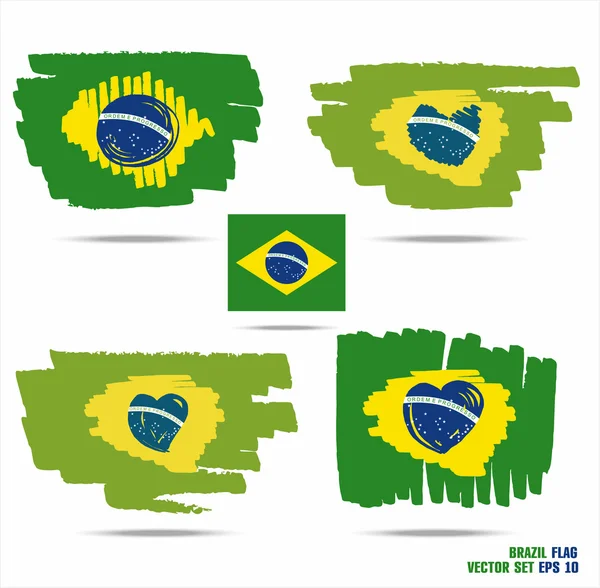 Set of flags from Brazil — Stock Vector