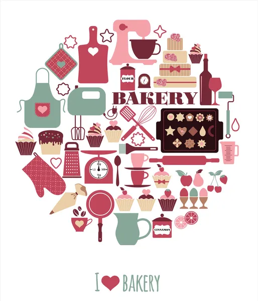 Bakery icons — Zdjęcie stockowe