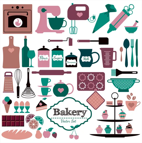 Bäcker-Ikonen — Stockvektor