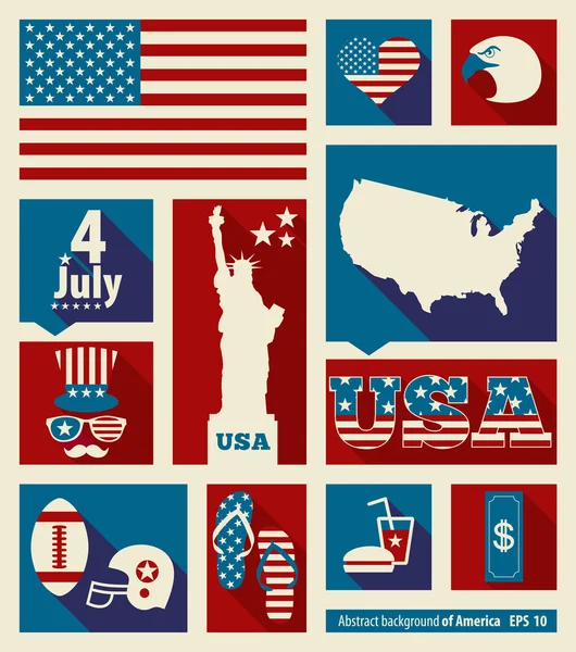 Elementos de diseño americano — Vector de stock