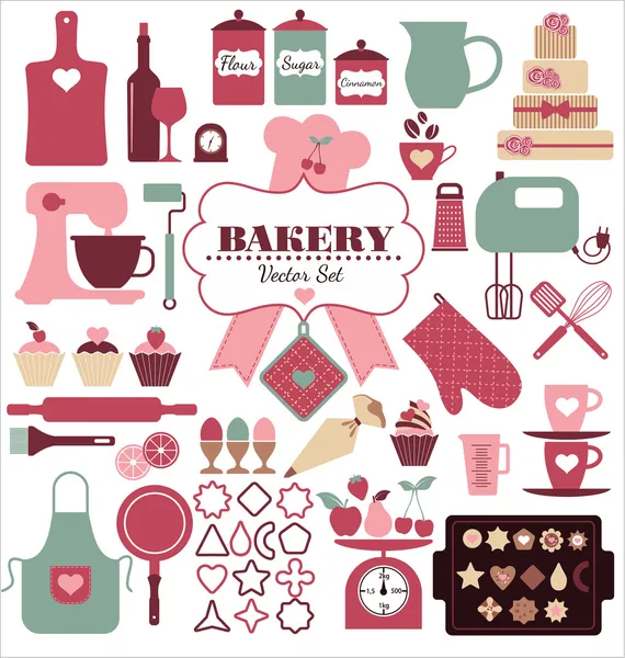 Bakery icons — Stock Vector