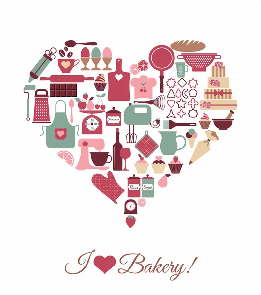 Bakery pattern — Stock Vector