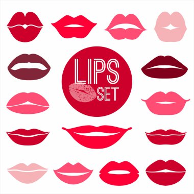 Lips set. design element. clipart