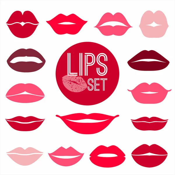 Lips set. designelement. — Stock vektor