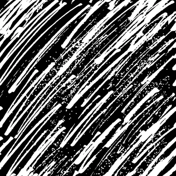 Pola coretan vektor mulus, terbuat dari garis yang kacau. Desain permukaan warna hitam dan putih. - Stok Vektor
