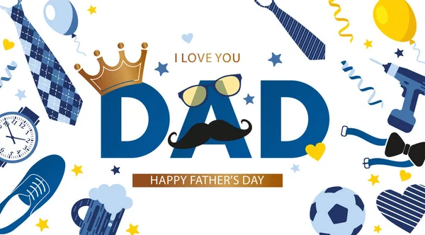 Father Day Sale Poster Banner Template — Stock Vector