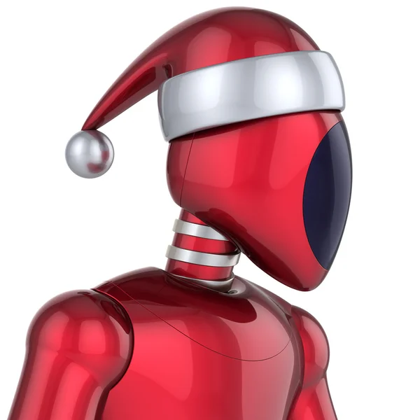 Christmas robot Santa Claus cyborg android character technology future concept — Stock Photo, Image