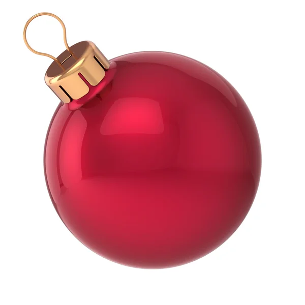 Christmas ball New Year bauble red decoration sphere icon traditional — Stock Photo, Image