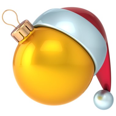 Noel top sene önemsiz şey dekorasyon sarı altın süs santa şapka simgesini ifade avatar