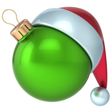 Noel top sene önemsiz şey dekorasyon yeşil süs santa şapka simgesini ifade avatar