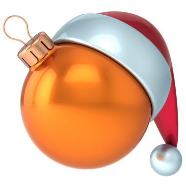 Noel top sene önemsiz şey dekorasyon turuncu süsleme santa şapka simgesini ifade avatar