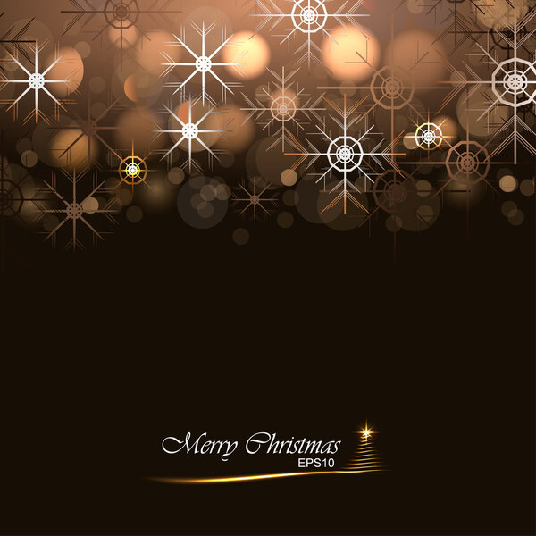 Winter background with lights.