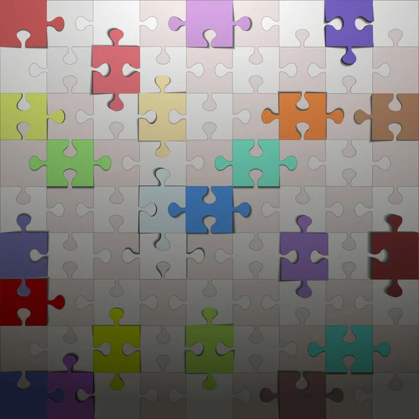 Bunte Puzzle Hintergrund. Vektorillustration. — Stockvektor