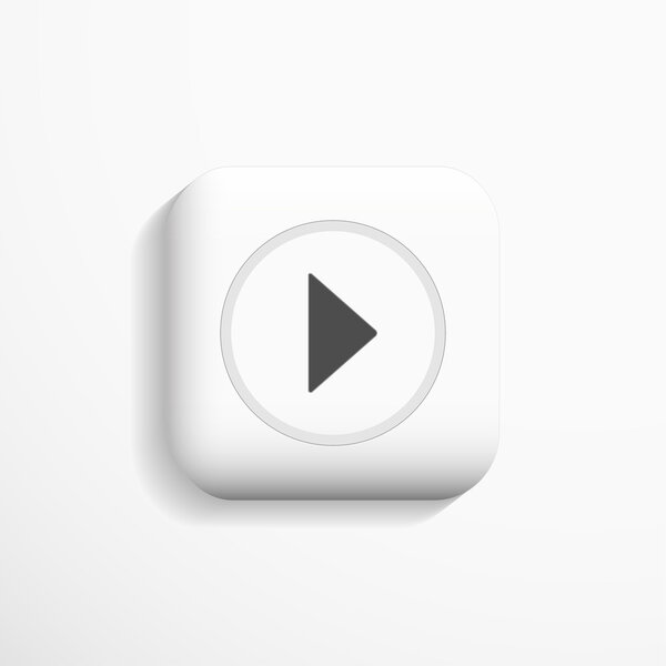 3d Icon, play design. Vector.