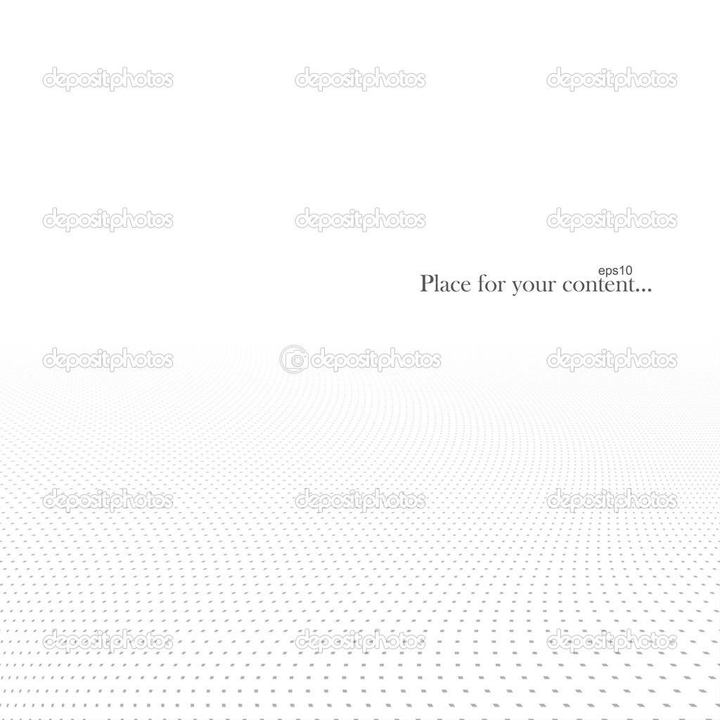 White dotted background of vision perspective. Vector illustration.