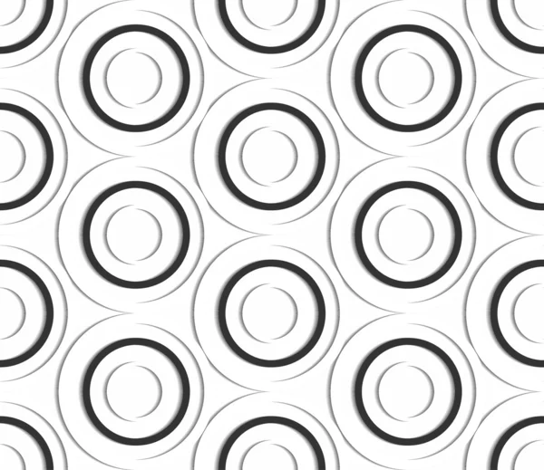 Seamless pattern of paper circles. Vector background. — Stock Vector