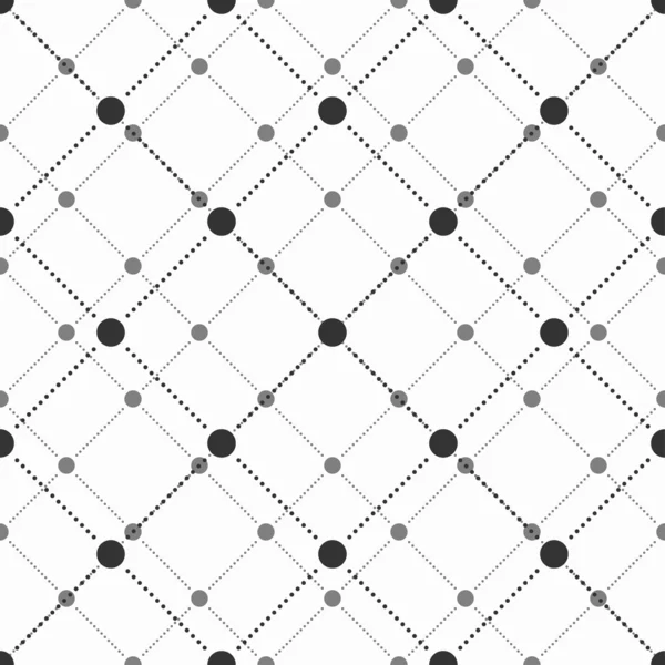 Abstracte geometrische patroon van de punten. Grijze en witte patroon. Naadloze vector achtergrond — Stockvector