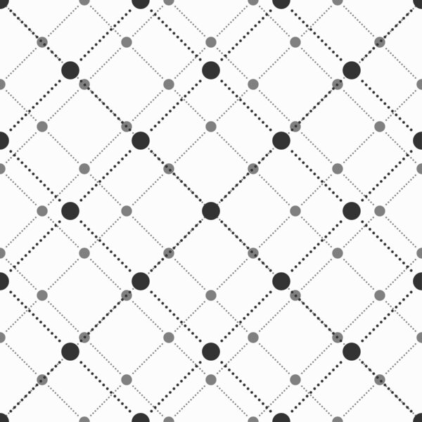 Abstract geometric pattern of the points. Gray and white texture. Seamless vector background