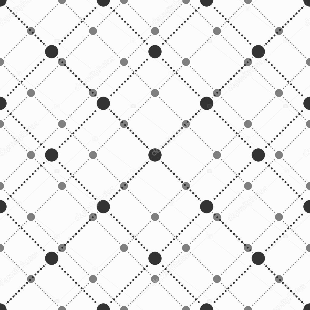 Abstract geometric pattern of the points. Gray and white texture. Seamless vector background