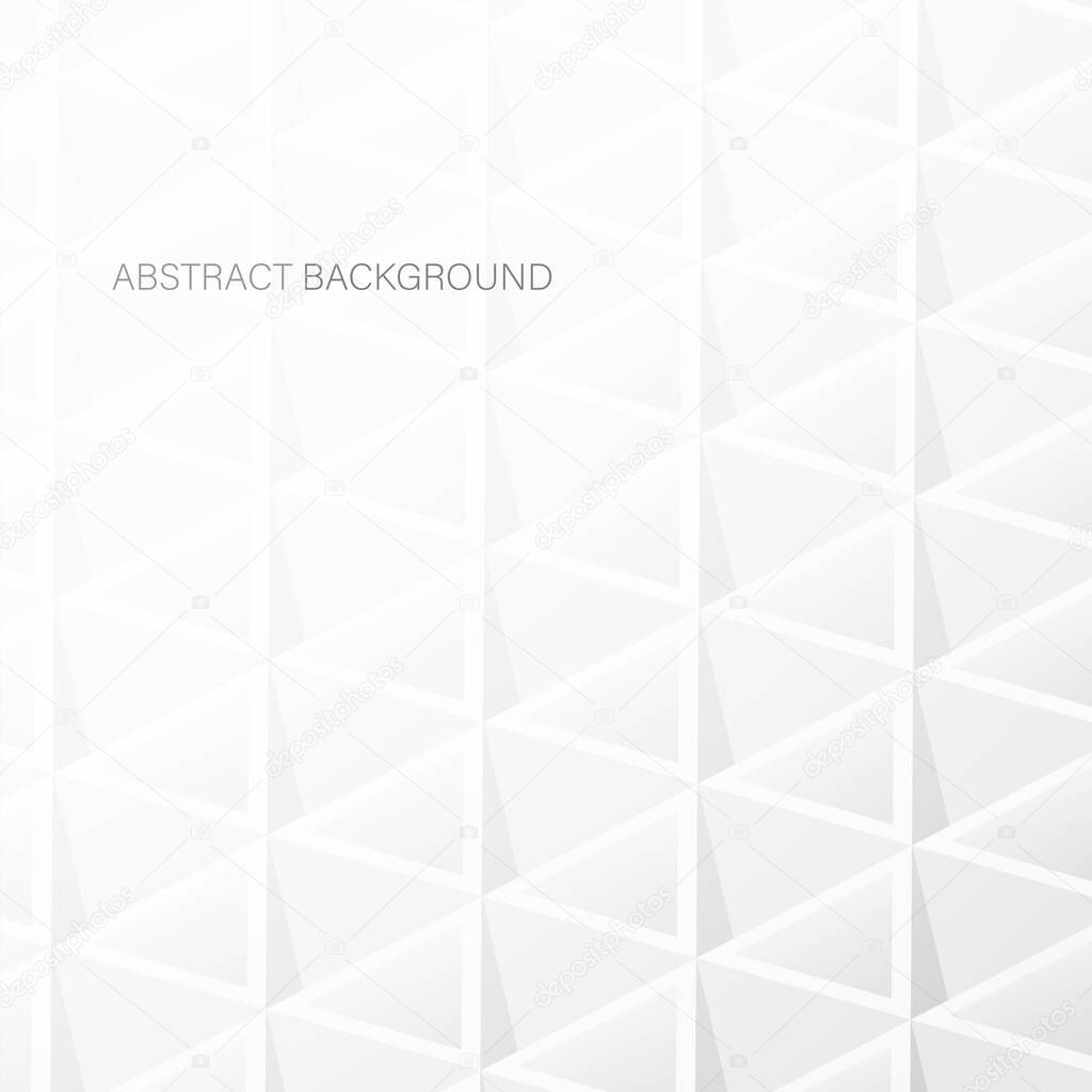 White abstract geometric background. Bright 3d pattern. Futuristic light design. Business banner, card, template etc