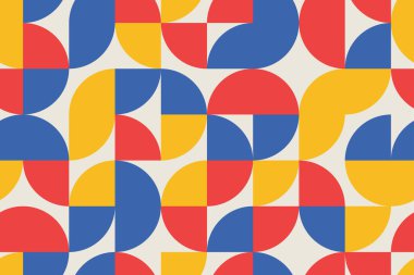 Vektörsüz modaya uygun klasik arka plan - renk geometrik tasarımı. Parlak soyut moda modeli. Bitmek bilmeyen mozaik dokusu