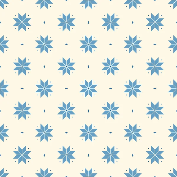 Vector kerst naadloos geometrisch patroon - feestelijk ontwerp. Blauwe en witte achtergrond. Trendy eindeloze feestelijke print — Stockvector