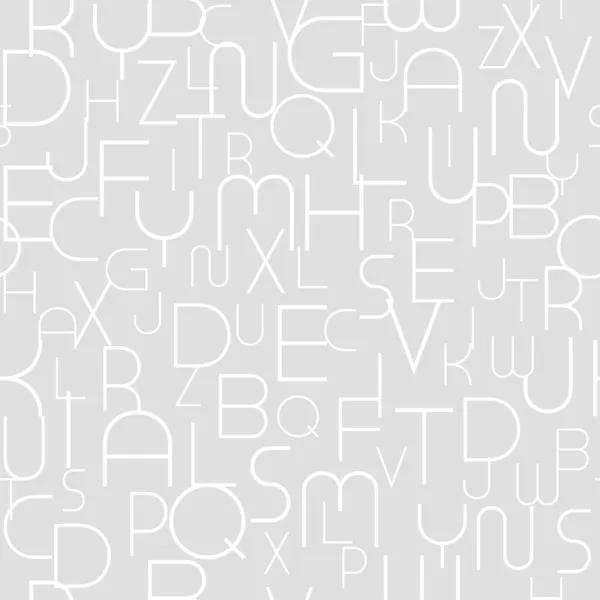 Abstraktes, nahtloses Alphabet-Muster mit stilvollen lateinischen Buchstaben. Grau endlose Mode background.Can wie Packpapier, Textileinband, Tapete oder für Ihre anderen Design und Ideen verwendet werden — Stockvektor