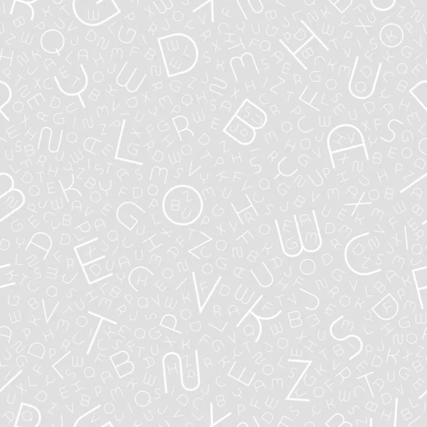 Élégant motif d'alphabet vectoriel sans couture. Mode gris fond reproductible — Image vectorielle