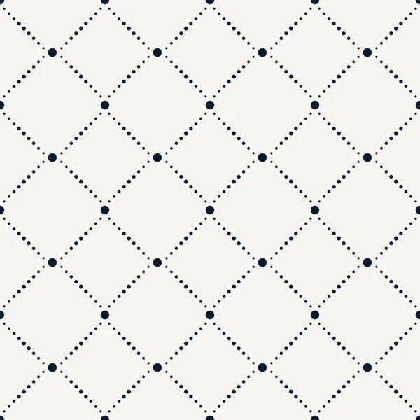 Patrón de puntos sin costura vectorial - textura monocromática geométrica. Estampado moderno y elegante, diseño de moda. Fondo minimalista sin fin — Vector de stock