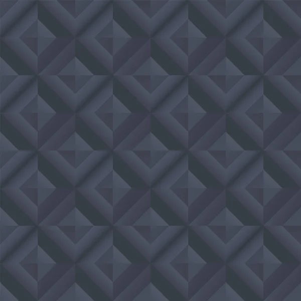 Dark seamless geometric pattern. Gray mosaic repeatable background. Decorative endless 3d texture — Stock Vector