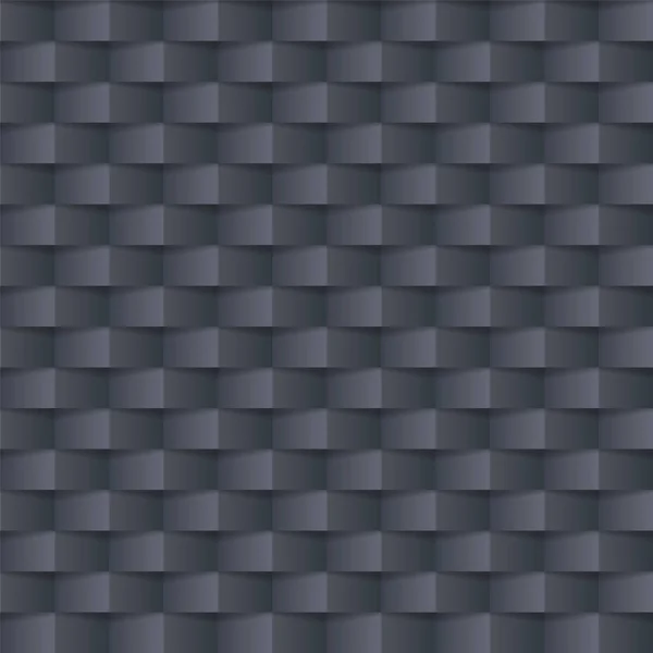 Vector seamless geometric 3d texture. Decorative dark endless background. Luxury gray tileable pattern — Stock Vector