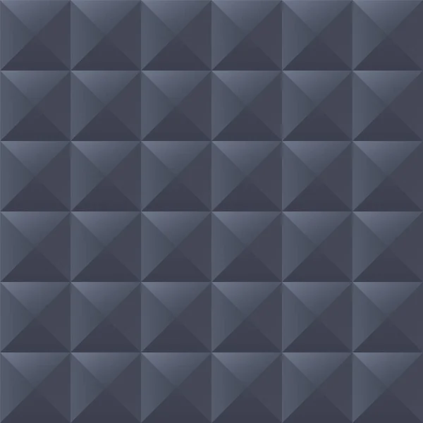 Dark seamless geometric pattern. Gray block repeatable background. Decorative endless 3d texture — Archivo Imágenes Vectoriales