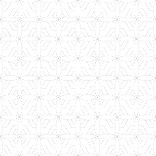 Modèle ornemental géométrique blanc sans couture - fond oriental. Impression décorative décorative reproductible — Image vectorielle
