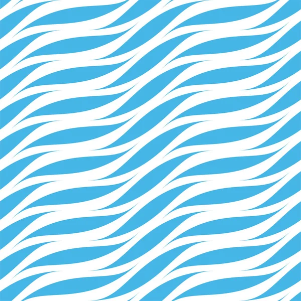 Vector nahtlose Wellenmuster - helle Farbgestaltung. Eleganter blauer Hintergrund. Endlose stilvolle Textur der Bewegungswellen. Ungewöhnlicher gestreifter Druck — Stockvektor