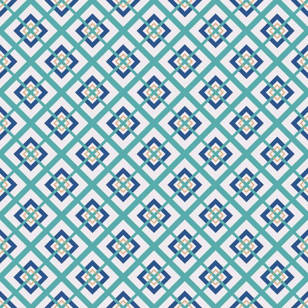 Vector seamless ornamental geometric pattern - color tile texture. Creative endless background — 스톡 벡터