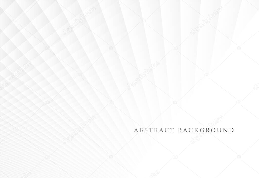 Abstract white glow background. Bright geometric contemporary design. Poster, banner, presentation template
