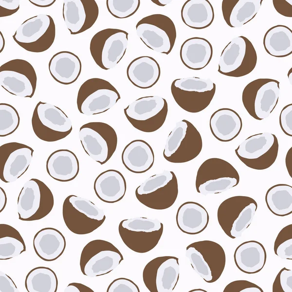 Kusursuz hindistan cevizi deseni - el yapımı tasarım. Moda yaz geçmişi - beyaz kapak. Çizgi film baskısı, vektör çizimi