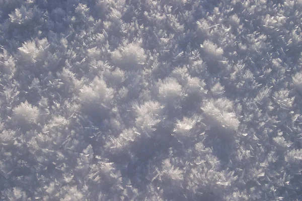 Μακροεντολή Υφή Του Χιονιού Κρύσταλλοι — Φωτογραφία Αρχείου