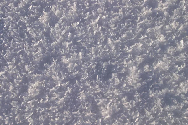 Μακροεντολή Υφή Του Χιονιού Κρύσταλλοι — Φωτογραφία Αρχείου