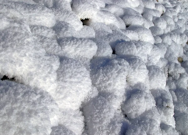 Makro Struktury Kryształów Śniegu — Zdjęcie stockowe