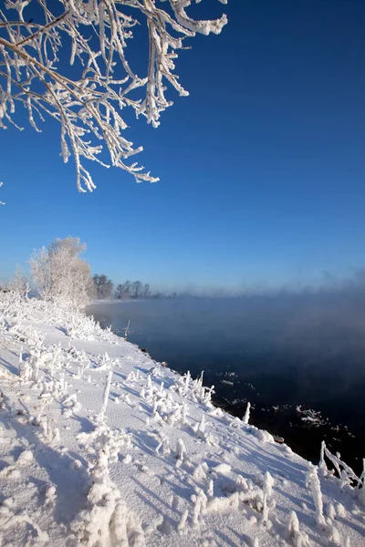 Long Walk River Winter — Stock Photo, Image
