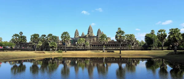 Paisaje Verano Angkor Complejo Templo Hindú Dedicado Dios Vishnu —  Fotos de Stock