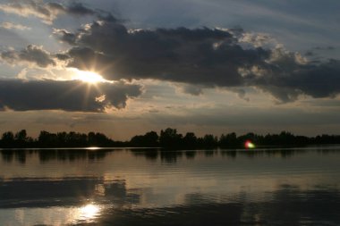 yaz manzara güzel günbatımı Nehri